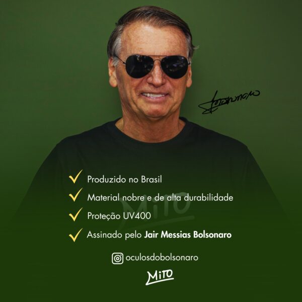 Óculos de Sol JB307 C1584 - Azul Petroleo - Óculos do Bolsonaro - Image 6
